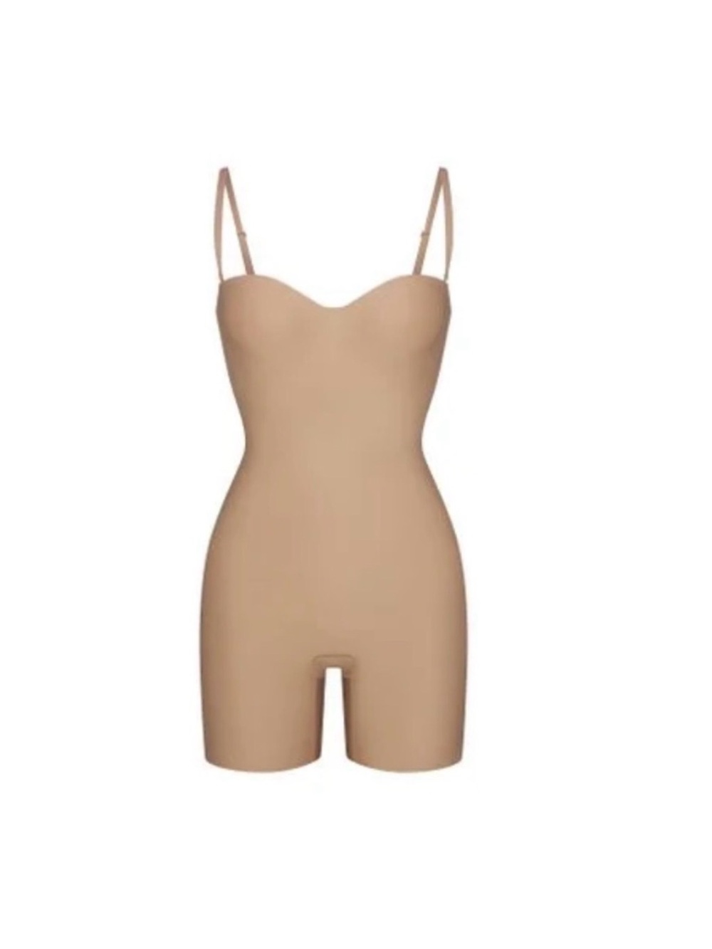 SKIMS Sculpting Strapless Bustier Bodysuit in Nude
